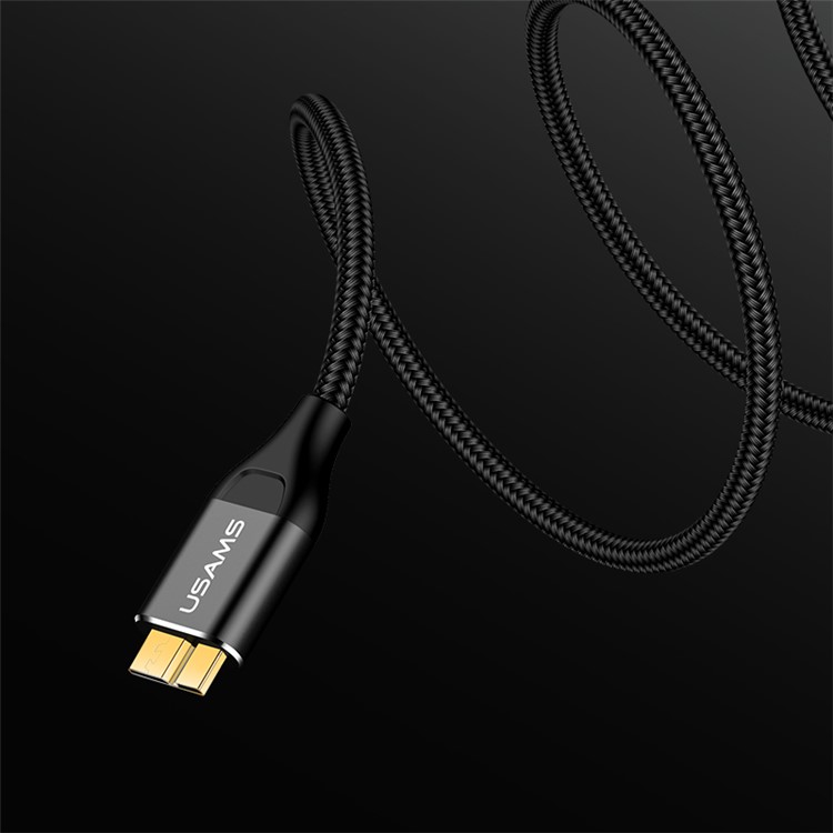 USAMS US-SJ272 U19 Câble De Données USB 3.0 Mâle Vers Micro B Cordon En Nylon Tressé 1 M - Noir-5