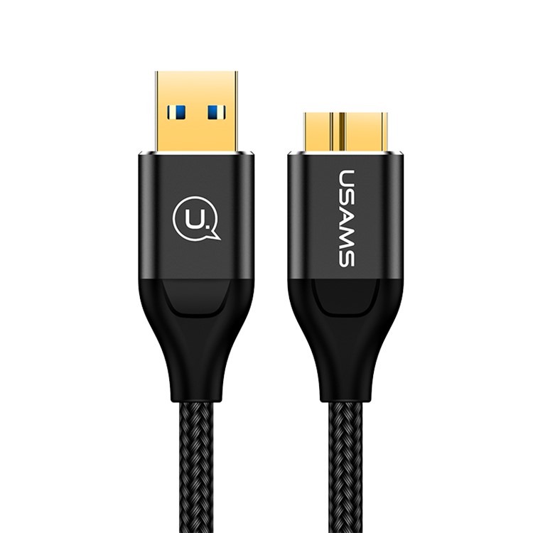 USAMS US-SJ272 U19 Câble De Données USB 3.0 Mâle Vers Micro B Cordon En Nylon Tressé 1 M - Noir-6
