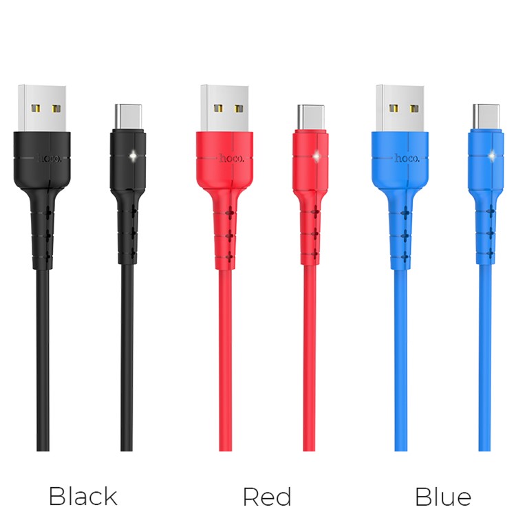 HOCO X30 Star Type-C Speed Charge Data Sync Cable for Xiaomi Huawei, etc. - Red-5