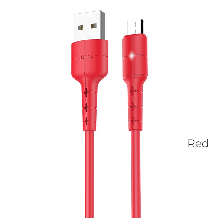 HOCO X30 Star Micro USB Charge Data Sync Cable for Xiaomi Huawei, etc. - Red-2