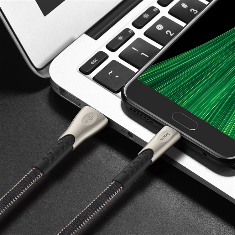 HOCO U48 Superior Micro USB Speed Charge Data Sync Cable for Xiaomi Huawei, etc. - Black-3