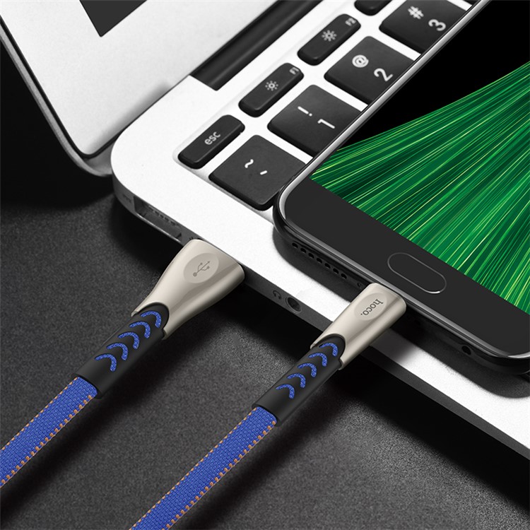 HOCO U48 Superior Micro USB Speed Charge Data Sync Cable for Xiaomi Huawei, etc. - Blue-3