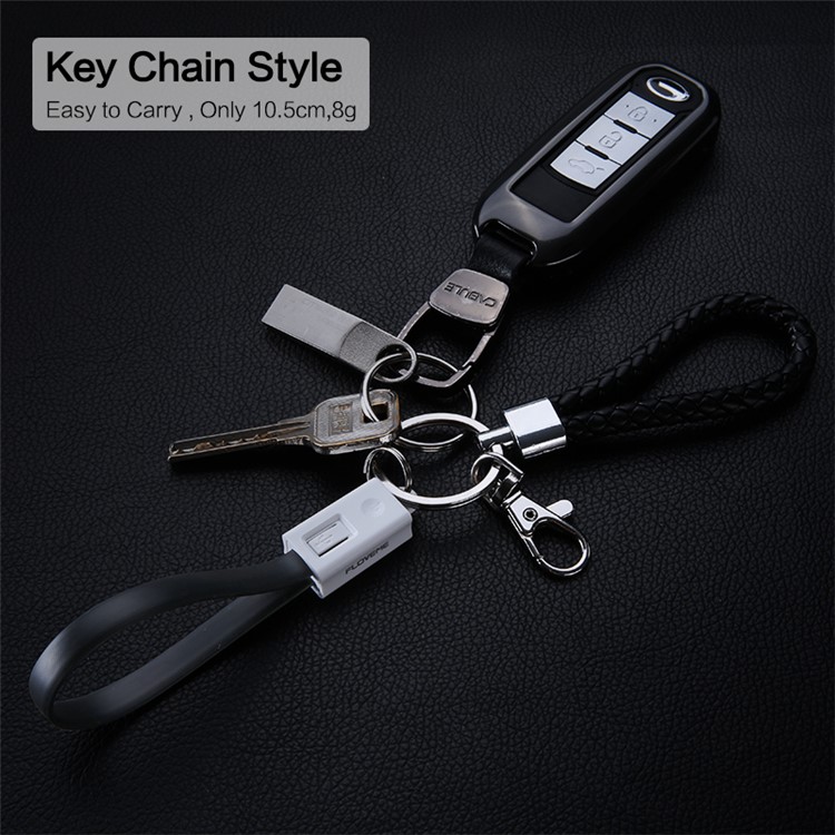 FLOVEME Portable Keychain Type-C Data & Charge Cable for Xiaomi Samsung, etc - Black-8