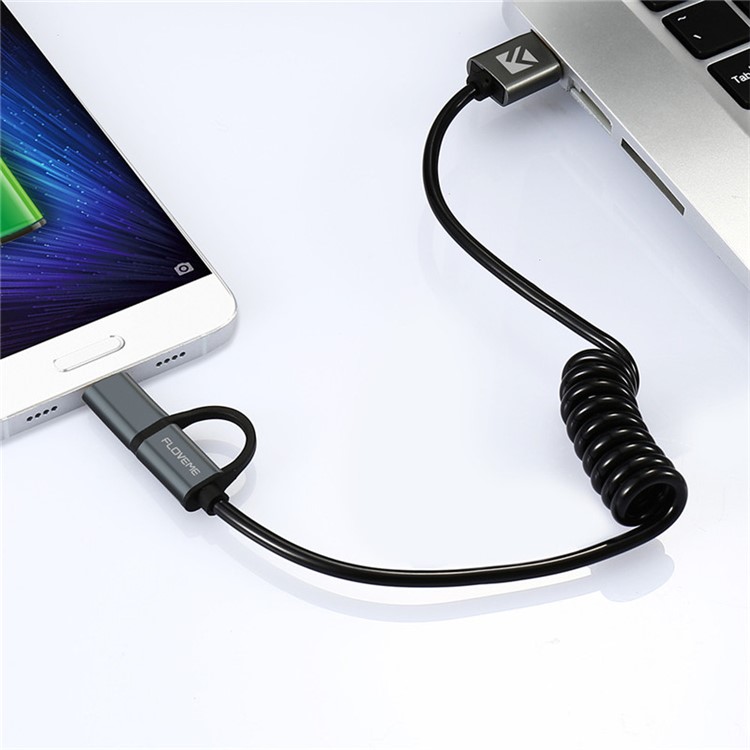FLOVEME YXF55501 Câble De Recharge Sync Données 2 En 1 Micro USB Type 1 Type QC3.0-9