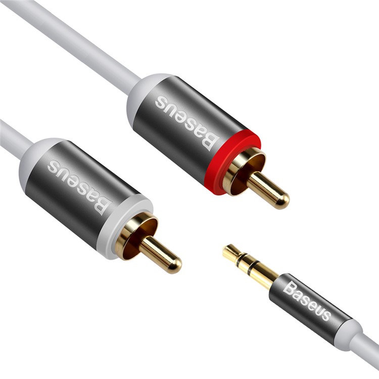 baseus 1 5m aing 3 5 to 2 rca audio auxiliary stereo splitter cable e36 grey tvc mall baseus 1 5m aing 3 5 to 2 rca audio auxiliary stereo splitter cable e36 grey tvc mall