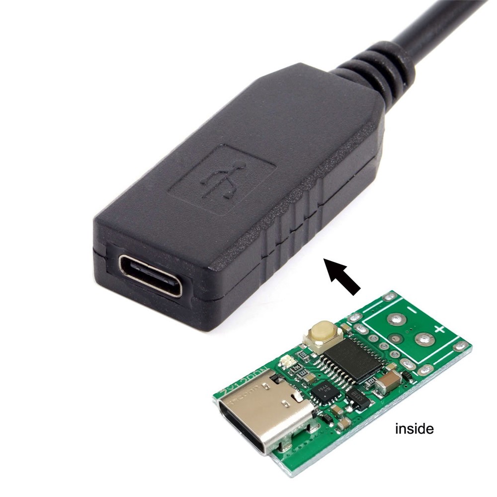 CY UC-101 USB-C Female to 4.0*1.7mm Male Power Plug PD Emulator Trigger Charge Cable-9