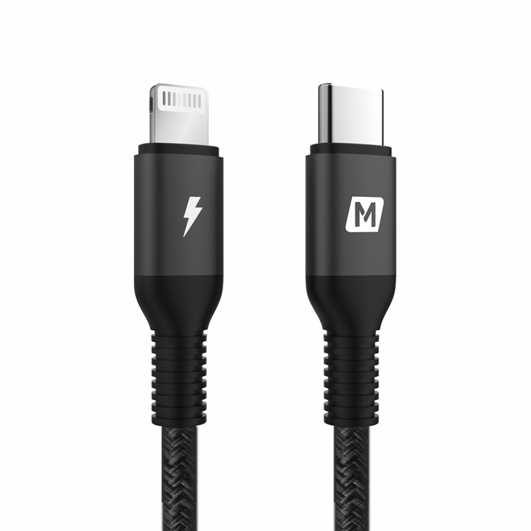 MOMAX Type-C to Lightning 8Pin PD Fast Charging Data Sync Cable MFI Certified 1.2m - Black-3