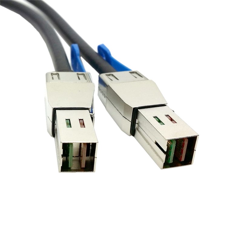 CY External Mini SAS HD SFF-8644 to Mini SAS HD SFF-8644 Data Server Raid Cable 50cm 12Gbps-4