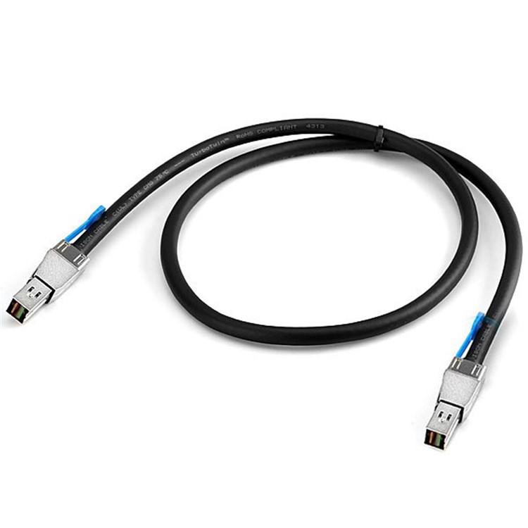 CY External Mini SAS HD SFF-8644 to Mini SAS HD SFF-8644 Data Server Raid Cable 50cm 12Gbps-5