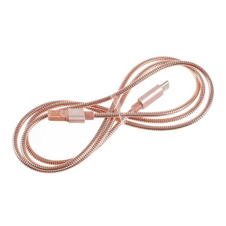 MERCURY GOOSPERY Zinc Alloy Woven Type-C USB Fast Charging Cable for Xiaomi Samsung - Rose Gold-2
