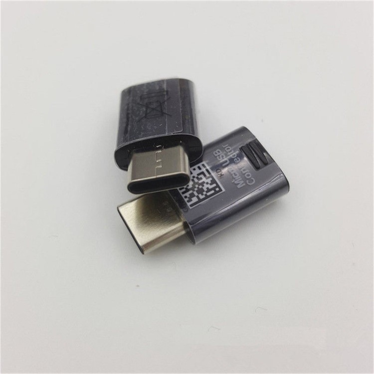 XQ-S001 Micro USB to Type-C Adapter Converter Support Charge Data Sync for Samsung Galaxy S10/S9 Plus etc. - Black-10