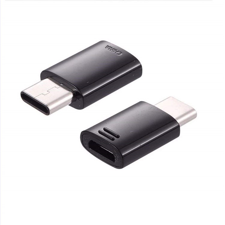 XQ-S001 Micro USB to Type-C Adapter Converter Support Charge Data Sync for Samsung Galaxy S10/S9 Plus etc. - Black-2