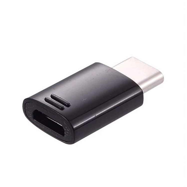 XQ-S001 Micro USB to Type-C Adapter Converter Support Charge Data Sync for Samsung Galaxy S10/S9 Plus etc. - Black-4