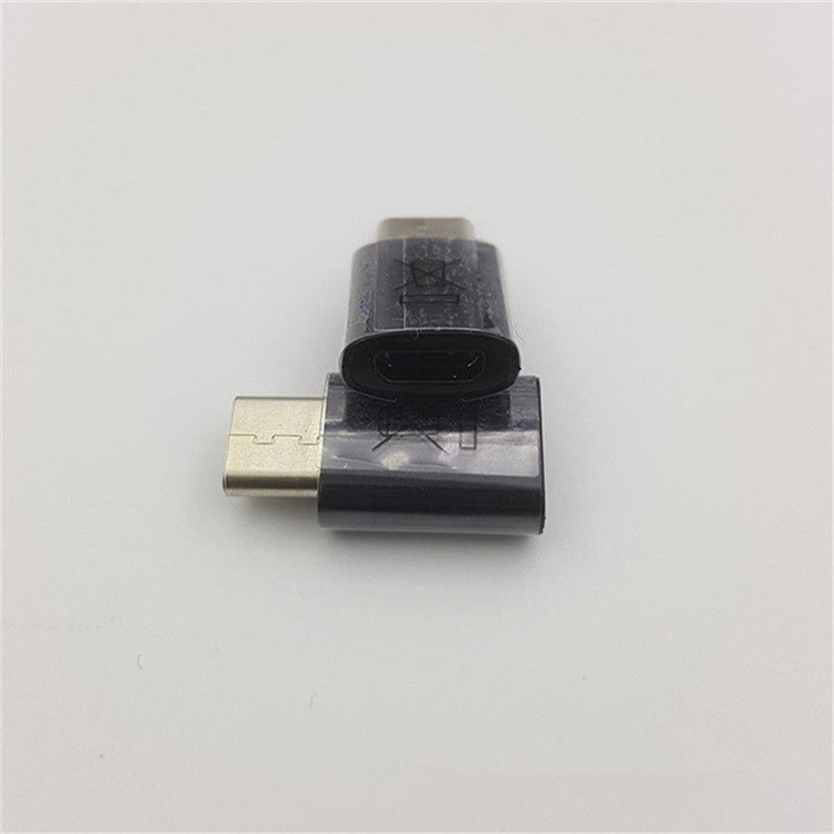 XQ-S001 Micro USB to Type-C Adapter Converter Support Charge Data Sync for Samsung Galaxy S10/S9 Plus etc. - Black-8