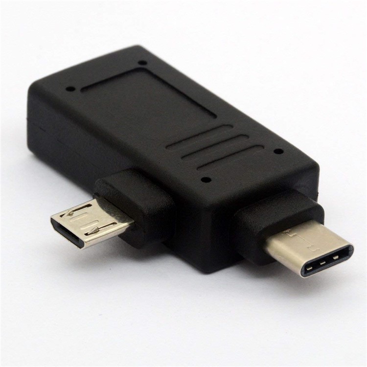 XQ-R012 Multifunction 2-in-1 Micro USB & Type C USB 3.0 OTG Adapter Converter-2