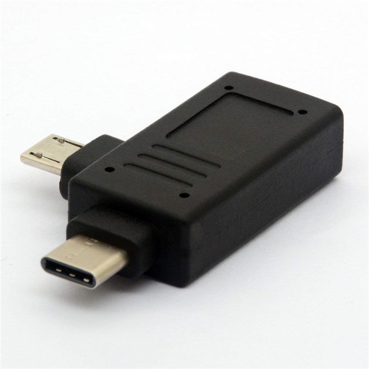 XQ-R012 Multifunction 2-in-1 Micro USB & Type C USB 3.0 OTG Adapter Converter-4