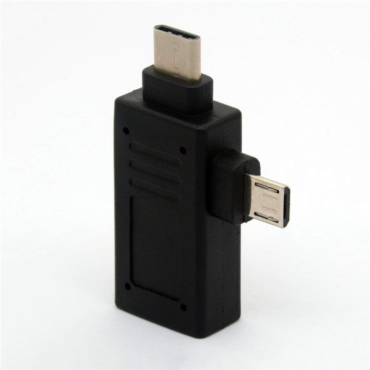 XQ-R012 Multifunction 2-in-1 Micro USB & Type C USB 3.0 OTG Adapter Converter-5