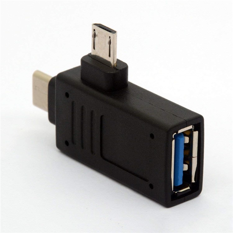 XQ-R012 Multifunction 2-in-1 Micro USB & Type C USB 3.0 OTG Adapter Converter-6