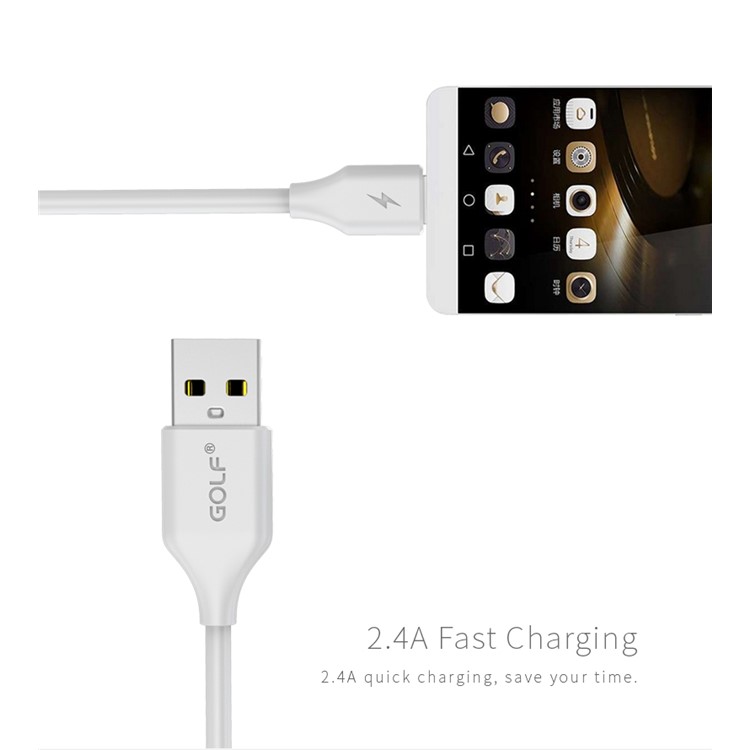 GOLF GC-59M Galloping Micro USB Charging Data Sync Cable 1m - White-5