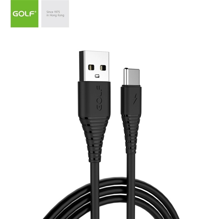 Golf 3A USB Typ-c-kabel Schnellladung Und Getriebe Für Samsung Huawei - Schwarz-2