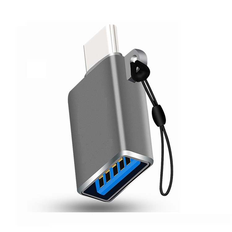 XQ-A005 Type-C Male to USB 3.0 Female Adapter OTG Data Sync Charger - Grey-1