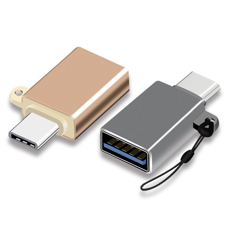 XQ-A005 Type-C Male to USB 3.0 Female Adapter OTG Data Sync Charger - Grey-3