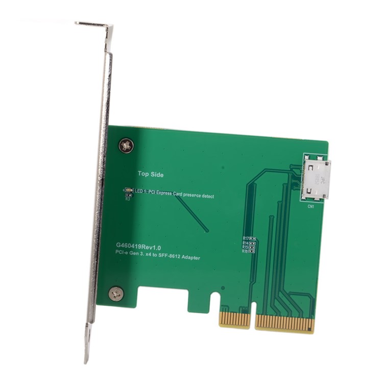 PCI-E 3.0 x4 to Oculink SFF-8612 SFF-8611 Host Adapter for PCIe SSD with Low Profile Bracket-1