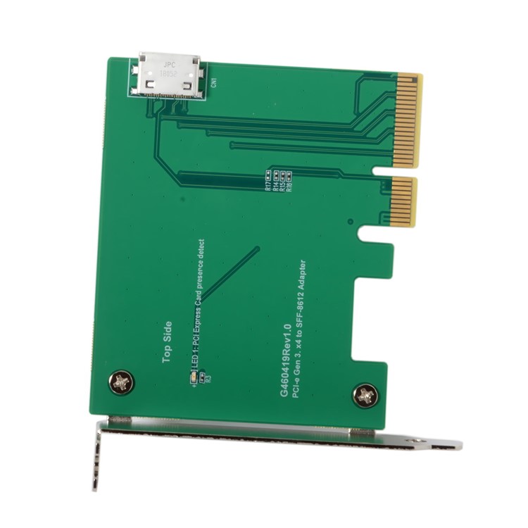 PCI-E 3.0 x4 to Oculink SFF-8612 SFF-8611 Host Adapter for PCIe SSD with Low Profile Bracket-11