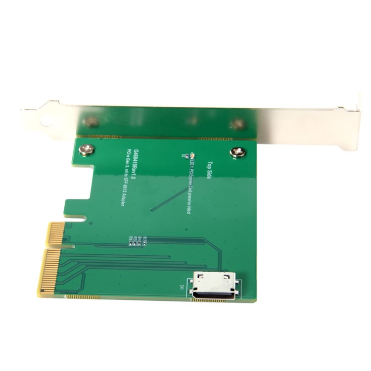 PCI-E 3.0 x4 to Oculink SFF-8612 SFF-8611 Host Adapter for PCIe SSD with Low Profile Bracket-2