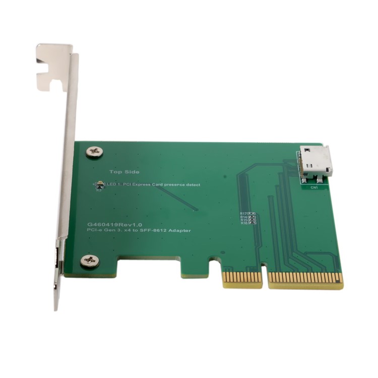 PCI-E 3.0 x4 to Oculink SFF-8612 SFF-8611 Host Adapter for PCIe SSD with Low Profile Bracket-6