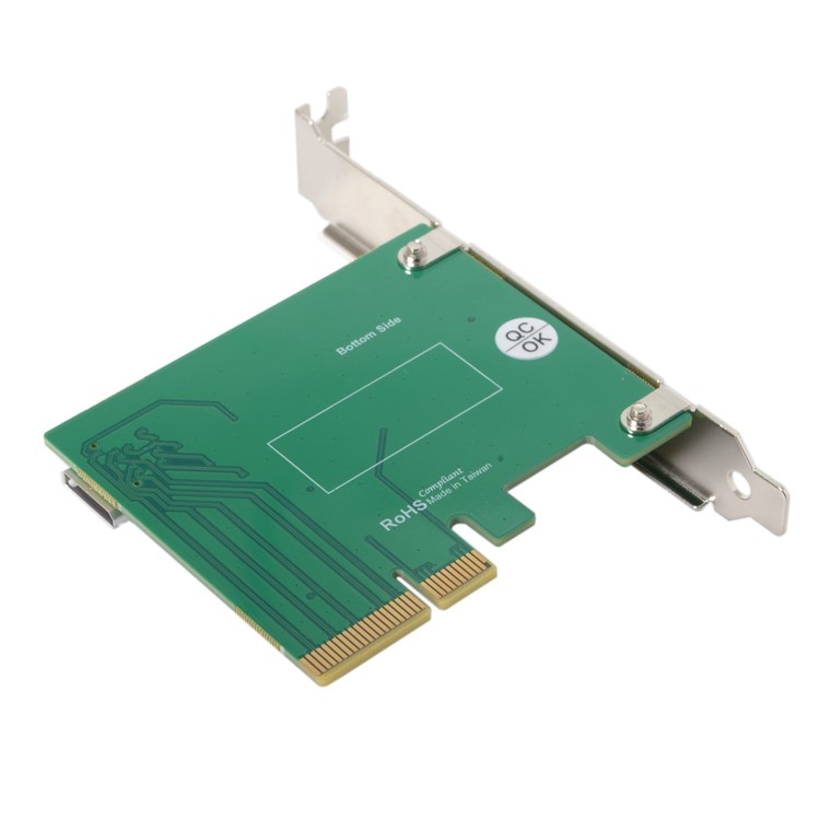 PCI-E 3.0 x4 to Oculink SFF-8612 SFF-8611 Host Adapter for PCIe SSD with Low Profile Bracket-8