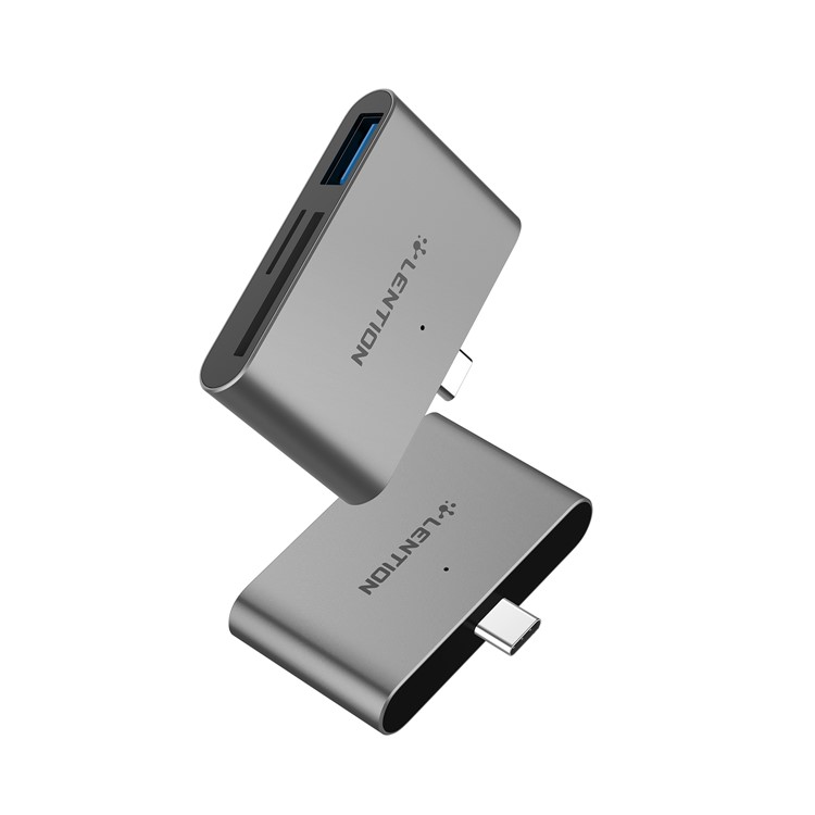 LENTION CS15 USB-C to USB 3.0 SD/Micro SD Card Reader Converter-2