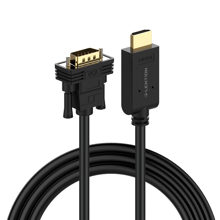 LENTION 1.8M HDMI to VGA Cable Gold-Plated Adapter 1080P Converter Cable-1