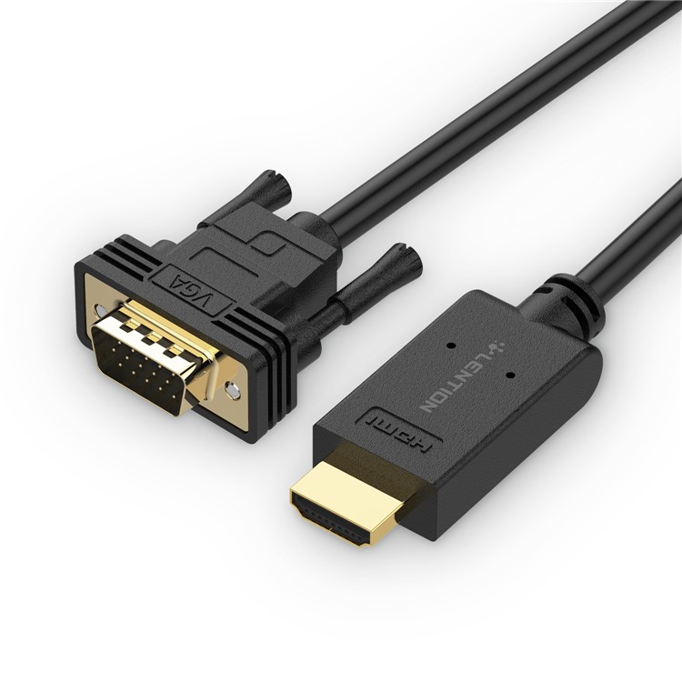 LENTION 1.8M HDMI to VGA Cable Gold-Plated Adapter 1080P Converter Cable-2