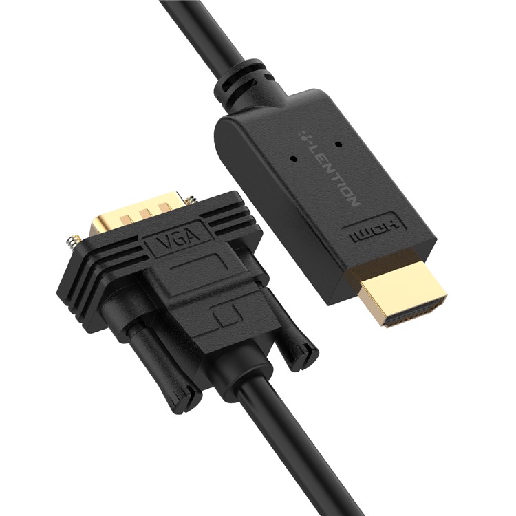 LENTION 1.8M HDMI to VGA Cable Gold-Plated Adapter 1080P Converter Cable-3