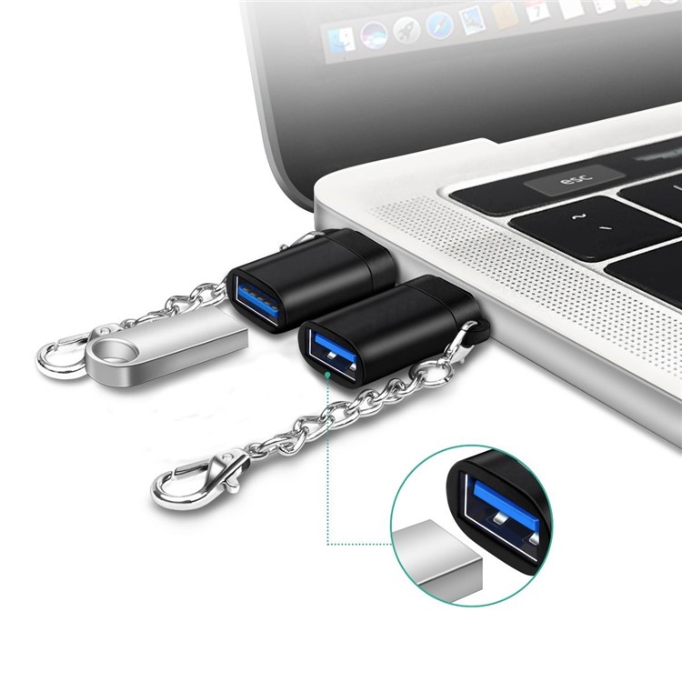 XQ-A013 USB 3.1 Type C to A OTG Data Host Adapter for MacBook & Chromebook & Cell Phone-4