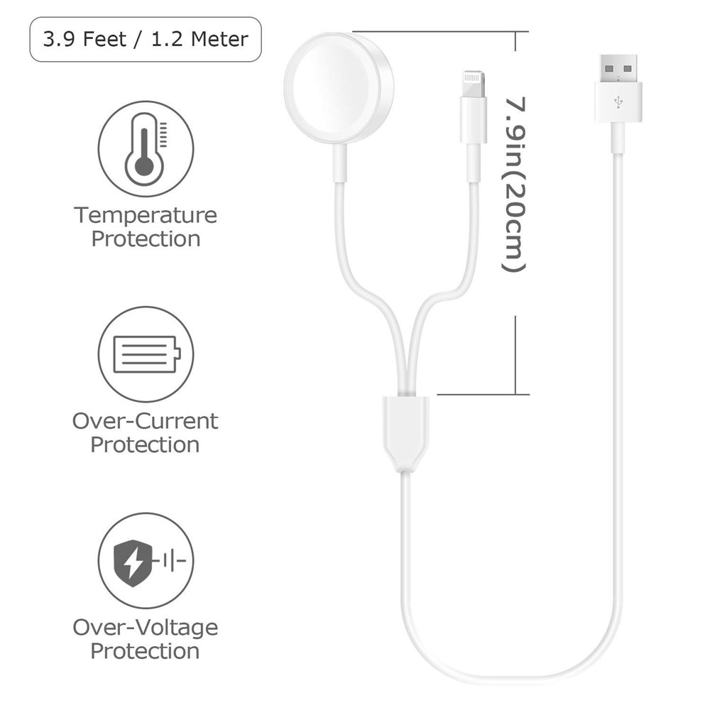 MFI Certificado Relâmpago 8 Pinos + Cabo De Carregamento Magnético Para Iphone Ipod Ipad Iwatch-4