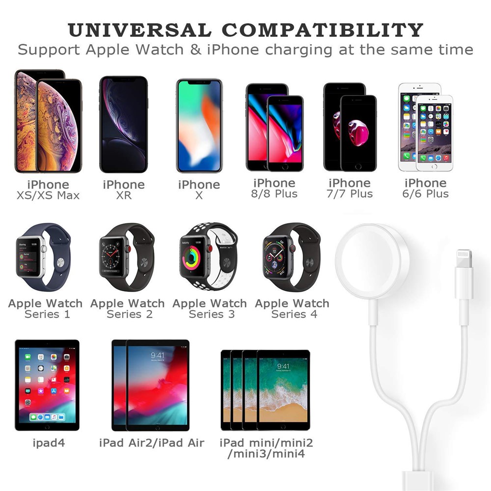 MFI Certificado Relâmpago 8 Pinos + Cabo De Carregamento Magnético Para Iphone Ipod Ipad Iwatch-5