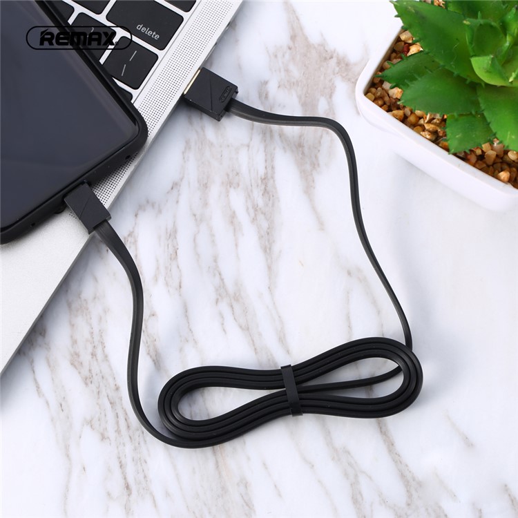 REMAX Blade Type-C 3A Fast Charging Data Sync Cable Gold Plated Plug - Black-2