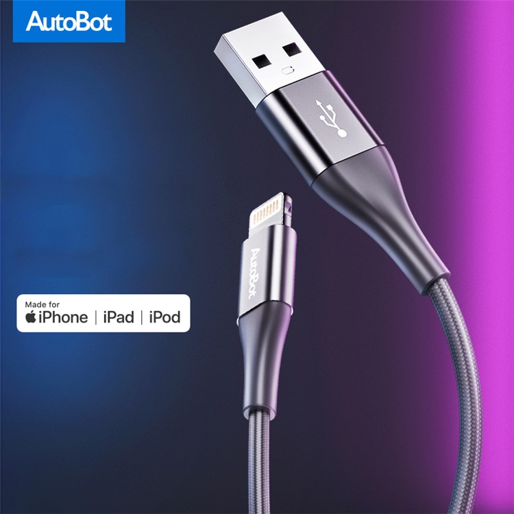 ROCK AUTOBOT A2 Mifi Aluminium Alloy Woven Texture Quick Charging Cable - Black-2