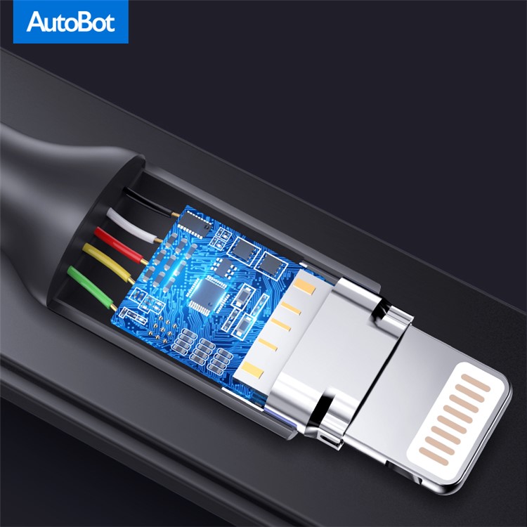 ROCK AUTOBOT A2 Mifi Aluminium Alloy Woven Texture Quick Charging Cable - Black-5