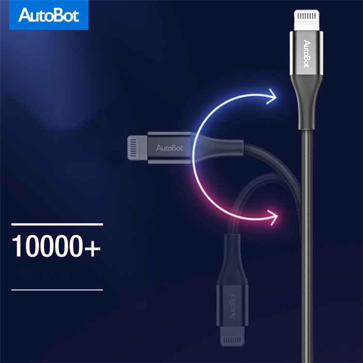 ROCK AUTOBOT A2 Mifi Aluminium Alloy Woven Texture Quick Charging Cable - Black-7