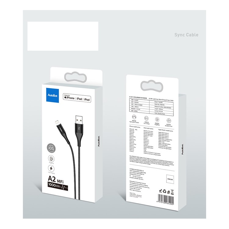 ROCK AUTOBOT A2 Mifi Aluminium Alloy Woven Texture Quick Charging Cable - Black-8