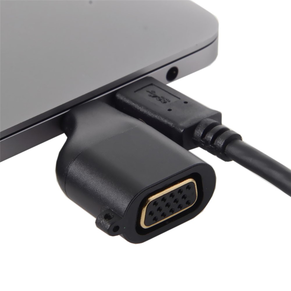 USB-C Type-C to VGA Converter Adapter 1080P with Chain for Tablet & Phone & Laptop-11