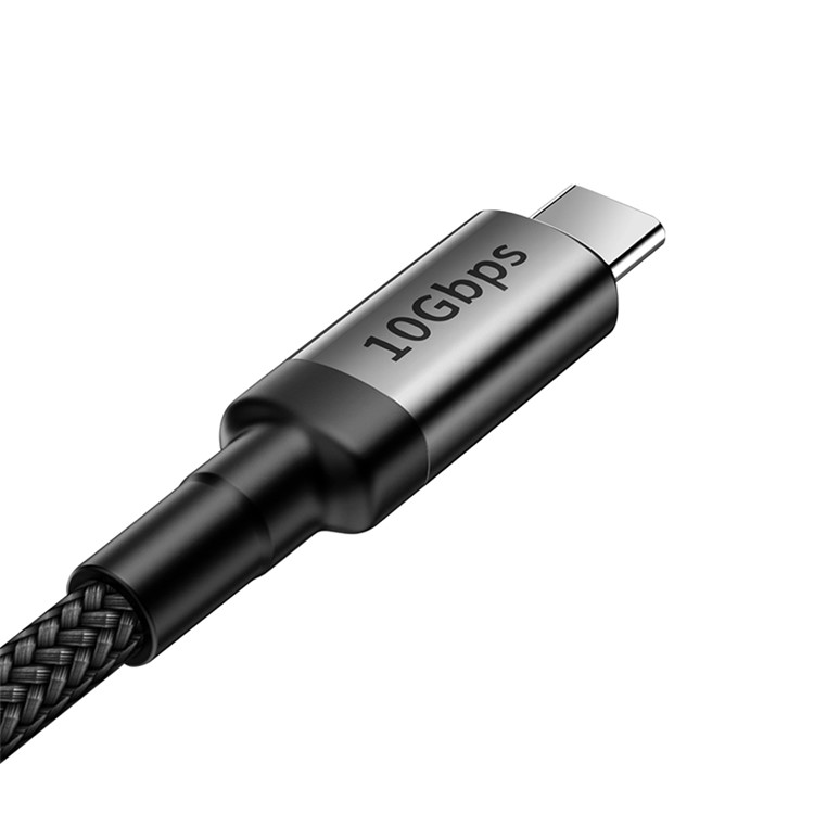 BASEUS Typ-C Multifunktions-USB-Kabel PD3.1 Gen2 (10 Gbit / S) 100 W (20 V / 5 A) 1 M Unterstützt 4K HD-Projektion - Dunkelgrau / Schwarz-11