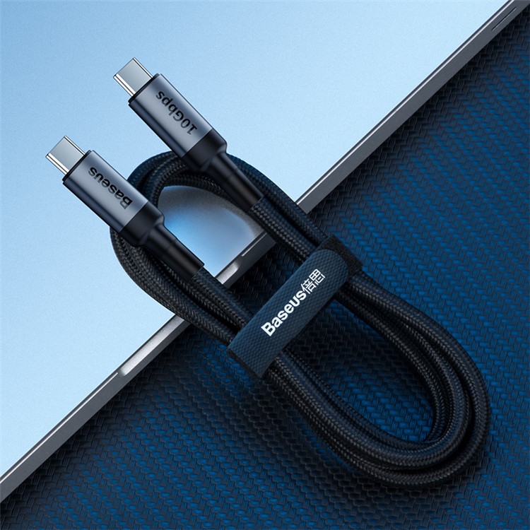 BASEUS Typ-C Multifunktions-USB-Kabel PD3.1 Gen2 (10 Gbit / S) 100 W (20 V / 5 A) 1 M Unterstützt 4K HD-Projektion - Dunkelgrau / Schwarz-3