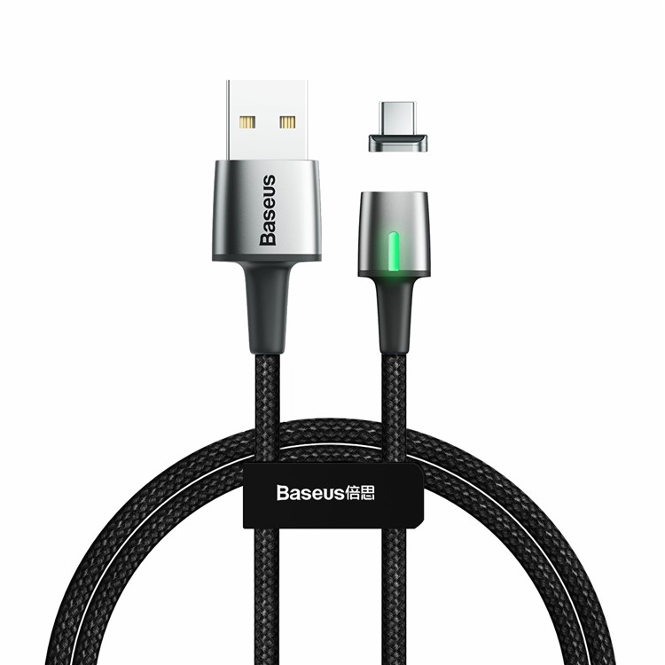 BASEUS 3A Fast Charge Nylon Braided Type-C Cable Data Sync 1m - Black