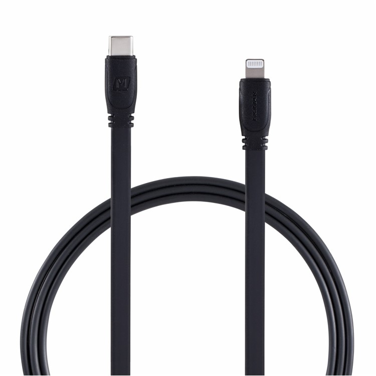 MOMAX DL37 1.2m PD Fast Charging Data Sync Cable Type-C to Lightning 8Pin MFI Certified - Black-1