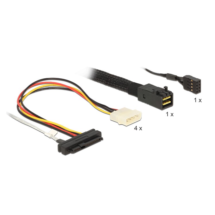 Stylish Internal Mini SAS SFF8643 Host to 4 SAS 29Pin SFF8482 Hard