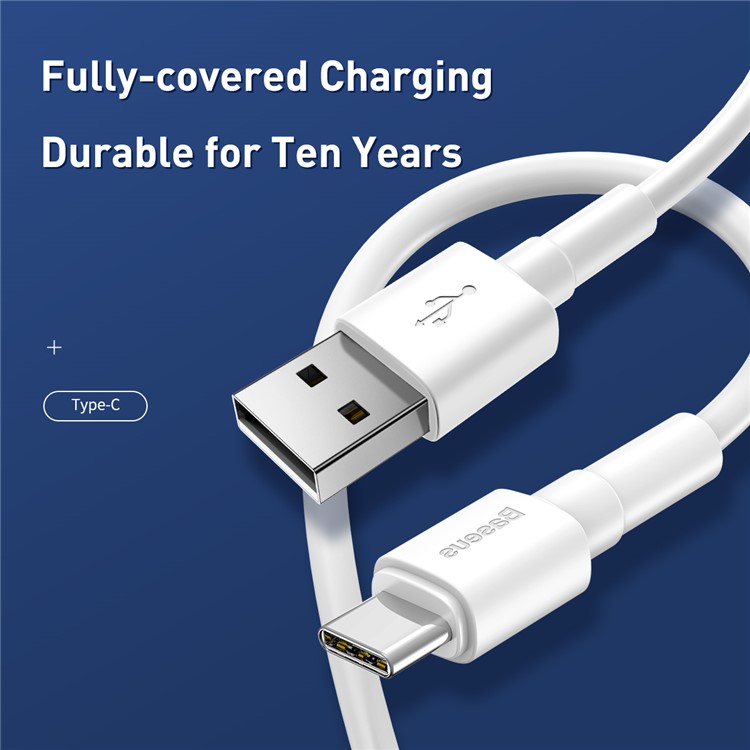 BASEUS 3A 1m Fast Charge USB for Type-C Cable Data Sync-2